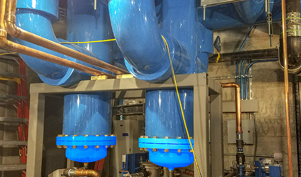 Solids Recovery for Closed Loop Mechanical Heating in Buildings