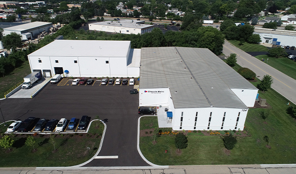 Front Aerial View of Completed Facility Expansion at Emecole Metro