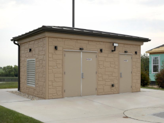 Prefabricated Lift Station Control and Generator Building - Lake Geneva, WI - Symphony Bay