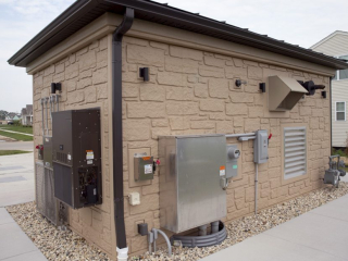 Prefabricated Lift Station Control and Generator Building - Lake Geneva, WI - Symphony Bay