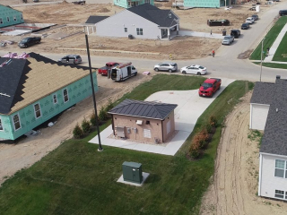 Prefabricated Lift Station Control and Generator Building - Lake Geneva, WI - Symphony Bay