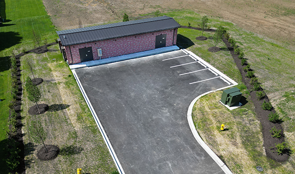 Tinley Park Post 21 Booster Station with Surrounding Landscape
